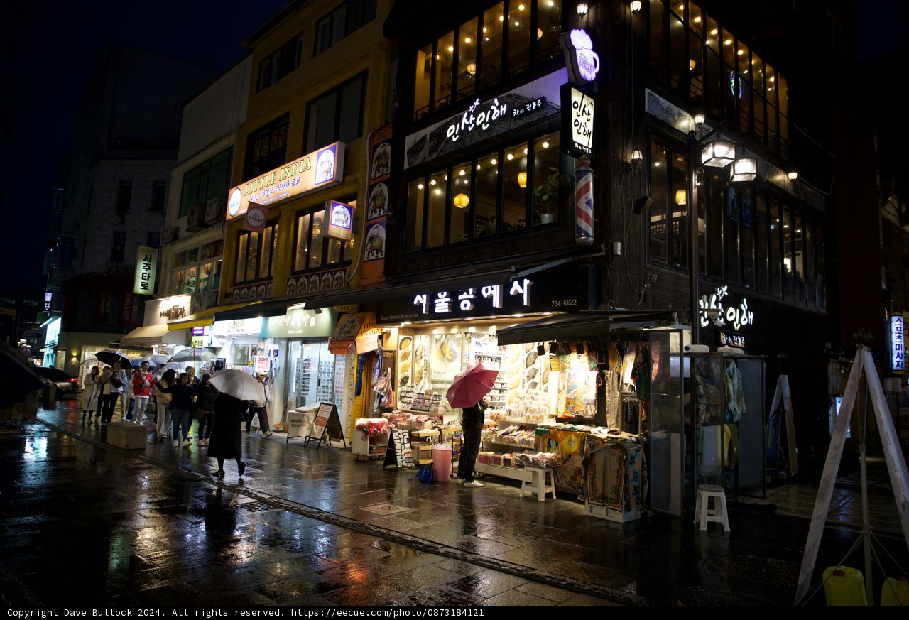 Enlivened Night in a Korean City