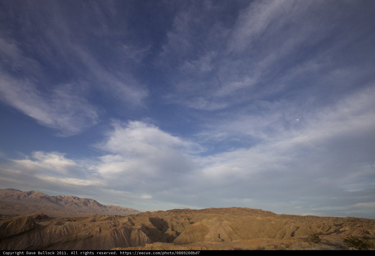 Majestic Mountains and Clouds Over Anza Borrego Desert