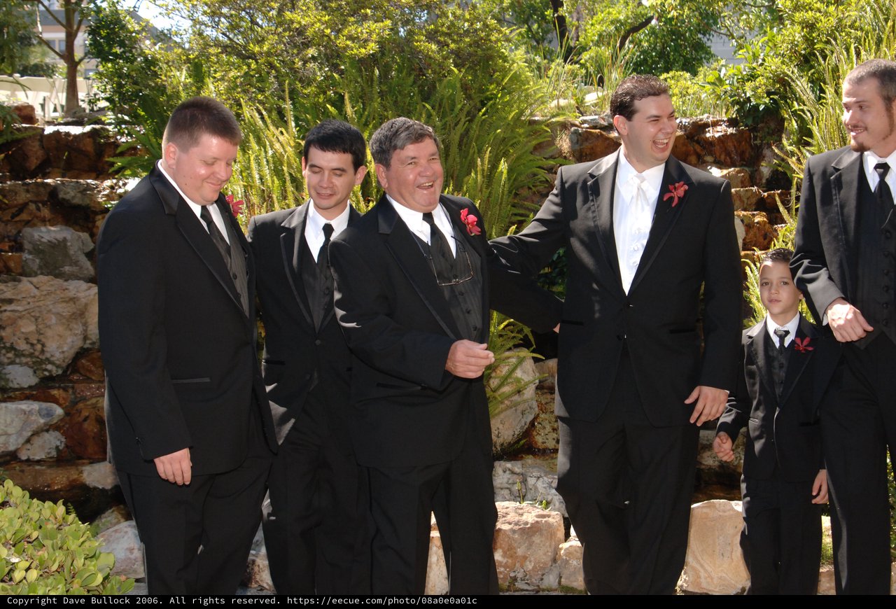 Groomsmen Share Laughter Before Wedding Ceremony