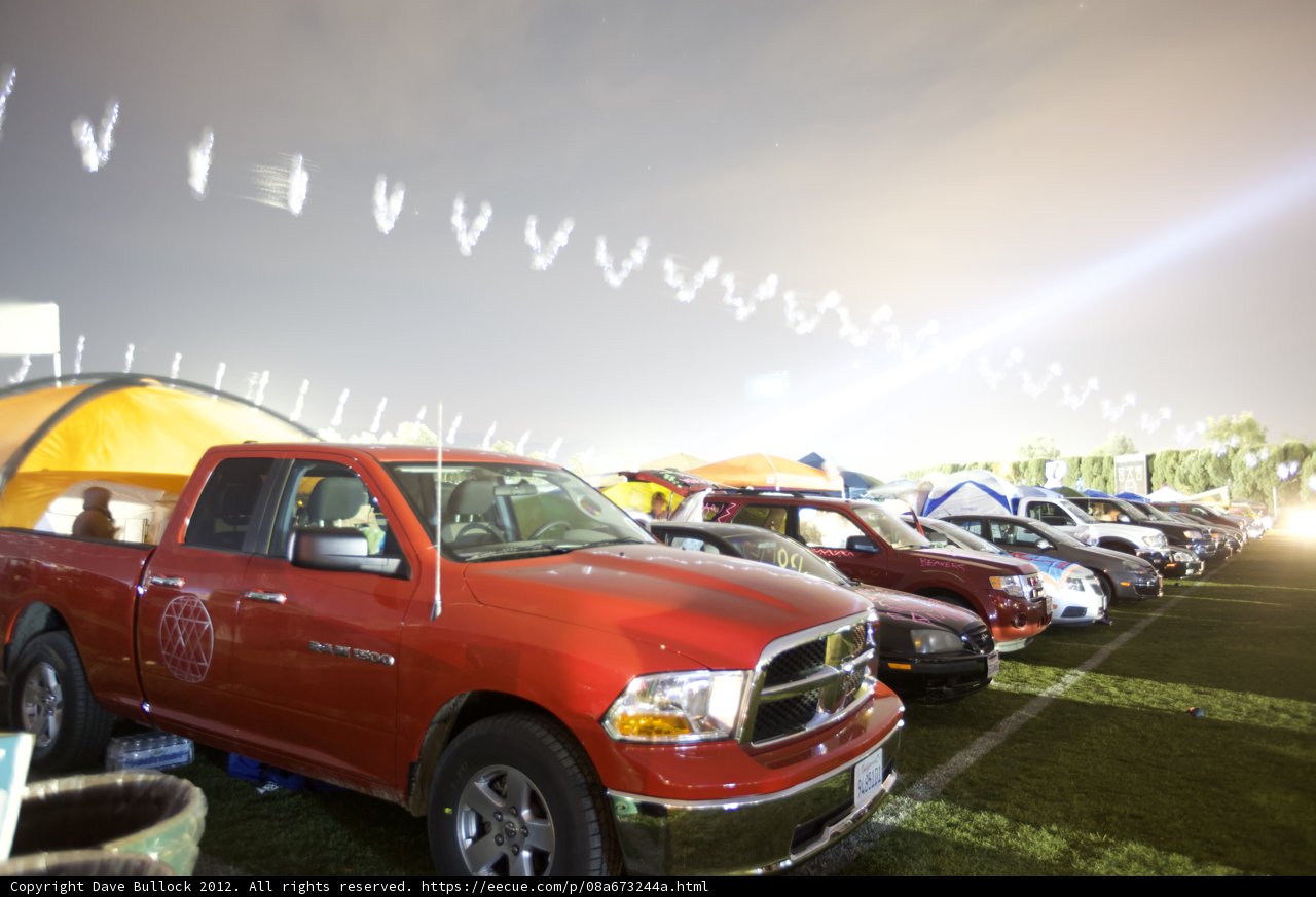 Red Truck and Tented Oasis
