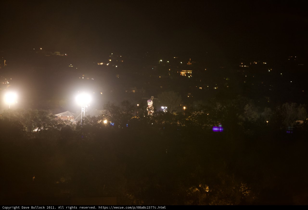 Stadium lights shine bright