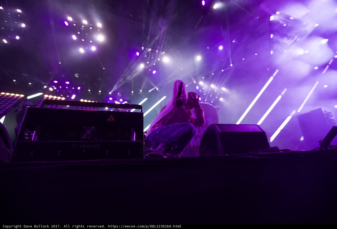 Purple Spotlight on a Rockstar