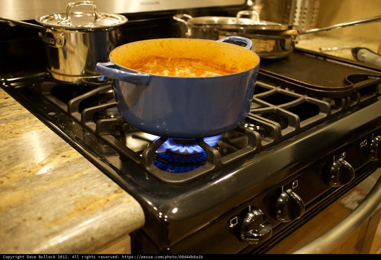 A Delicious Stew Simmering on the Cooktop