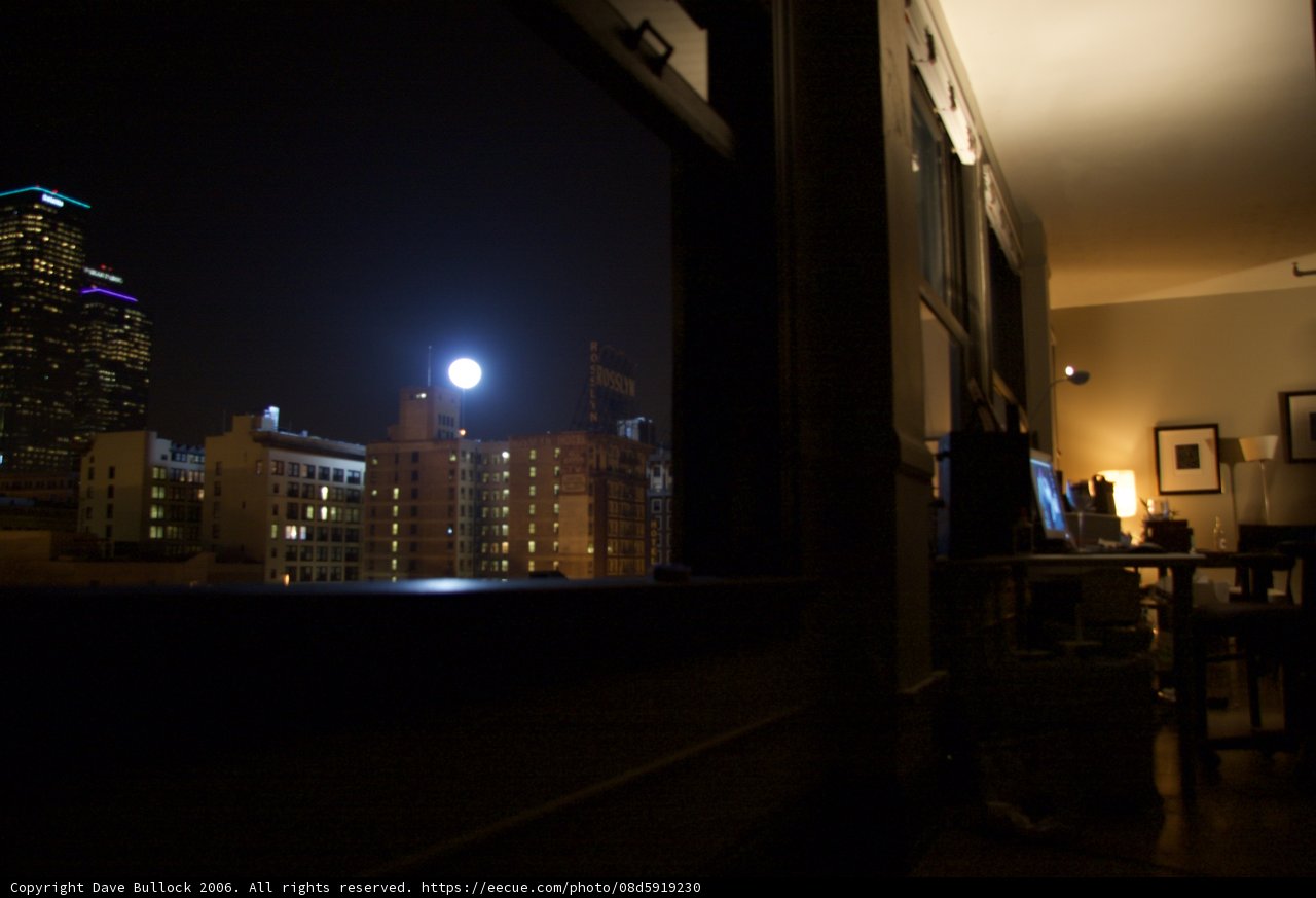 Cityscape with Moonlight