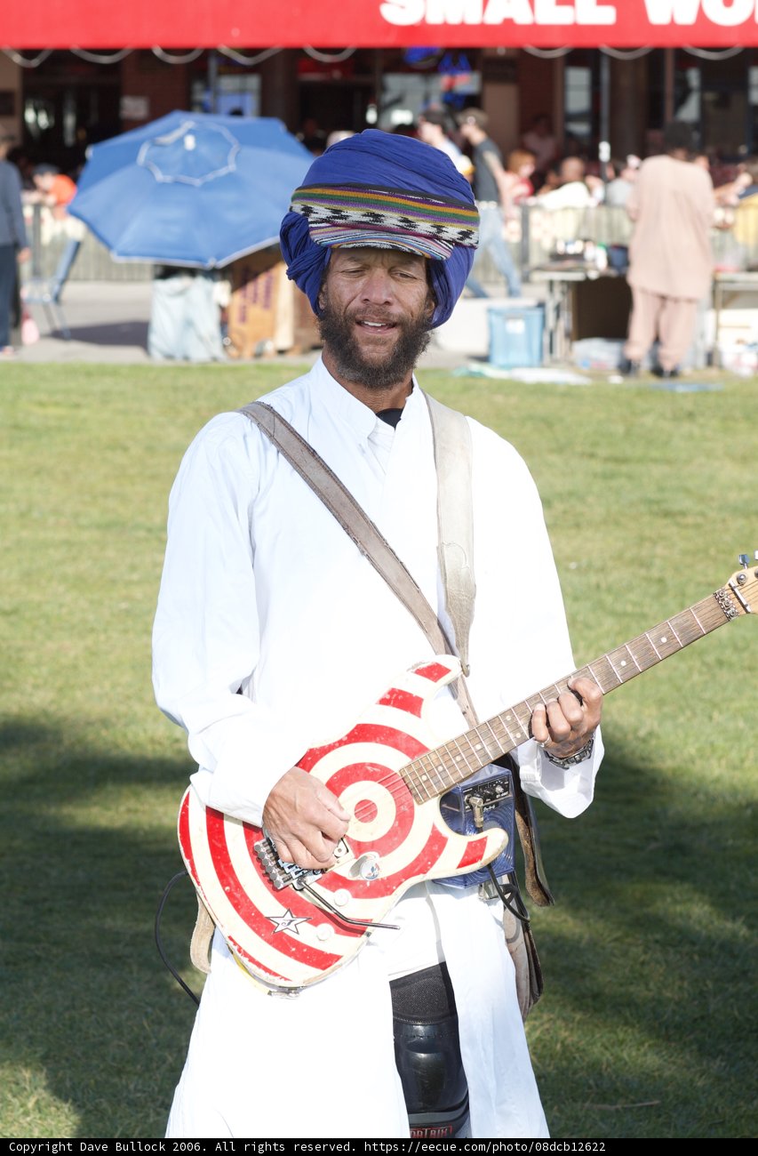 Turbaned Musician with an Electric Guitar