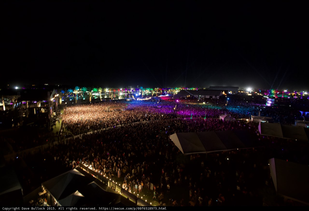 Night Sky Lit With Music and Fireworks