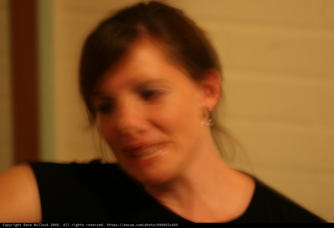 Candid Moment: Woman in Warm Indoor Light