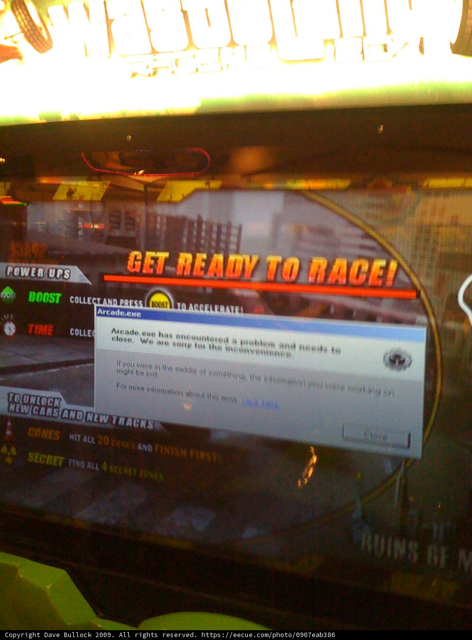 Arcade Game Machine Message