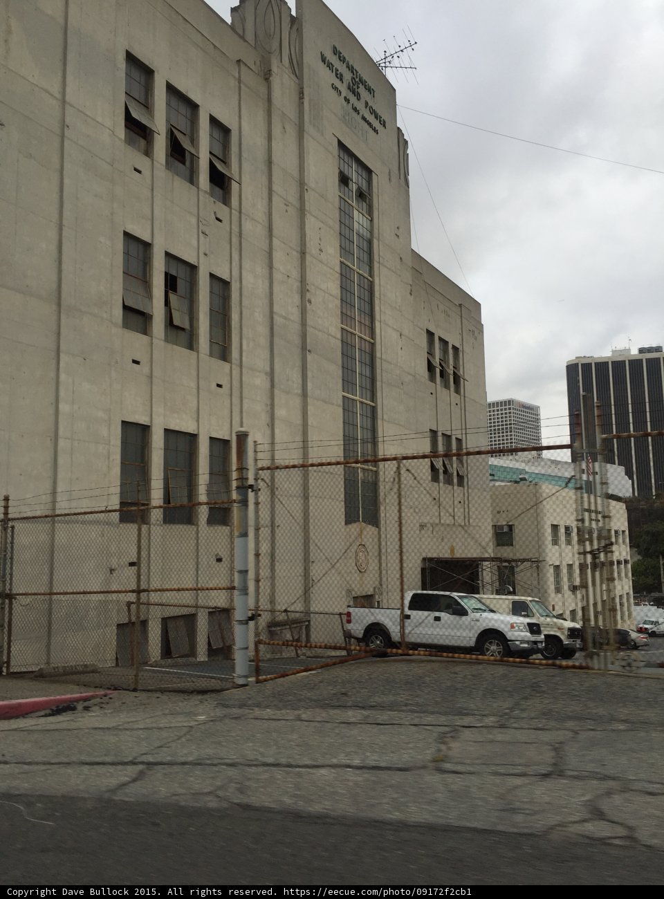 Modern City Building with a Protective Fence