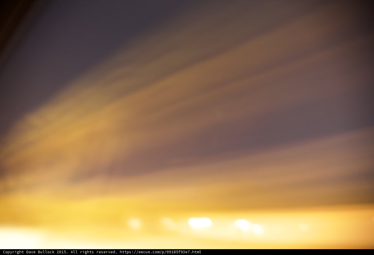 Blurred street light at night