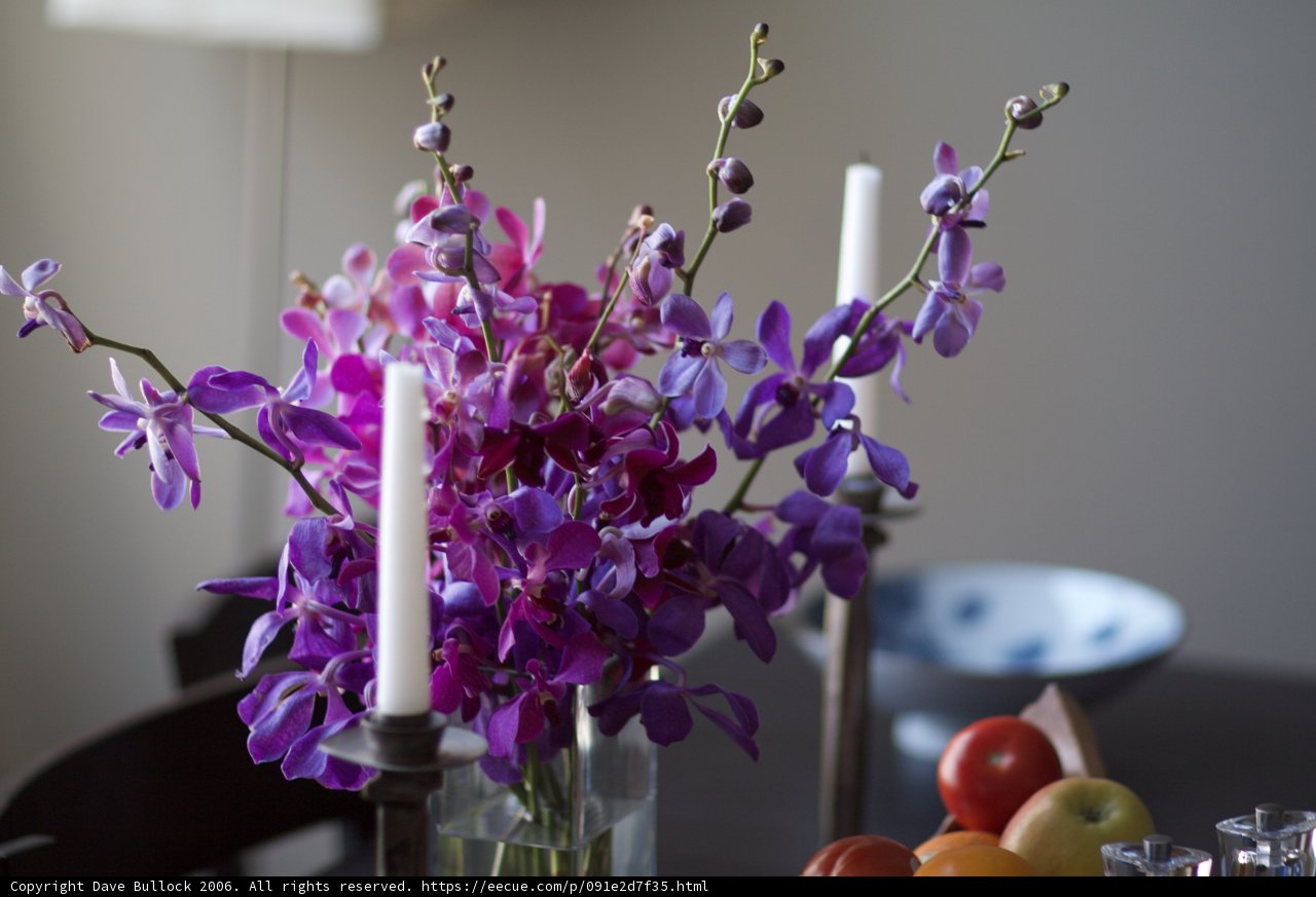 Beautiful Flower Arrangement with Candles