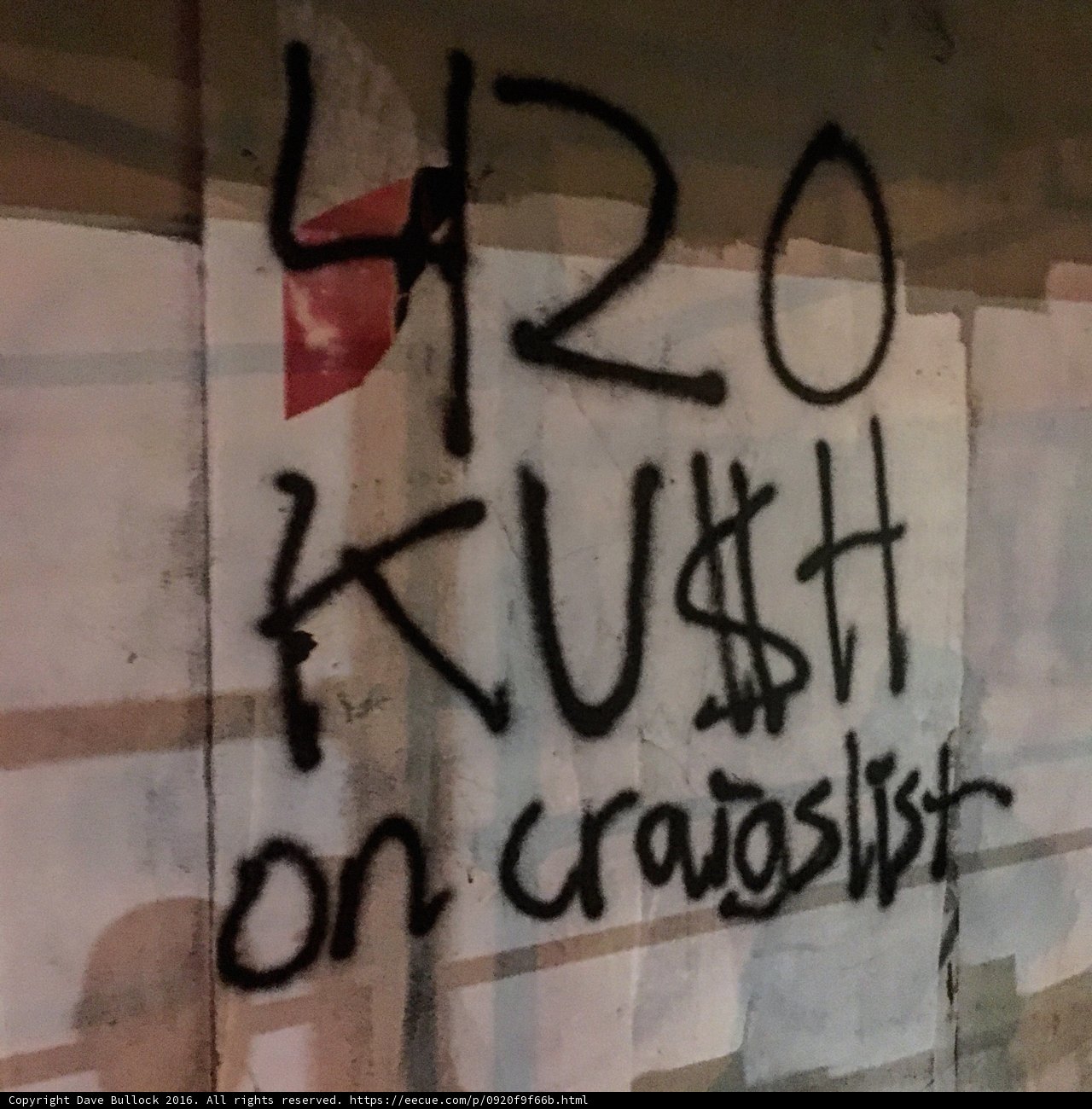 420 Kush Graffiti on Craigslist in LA