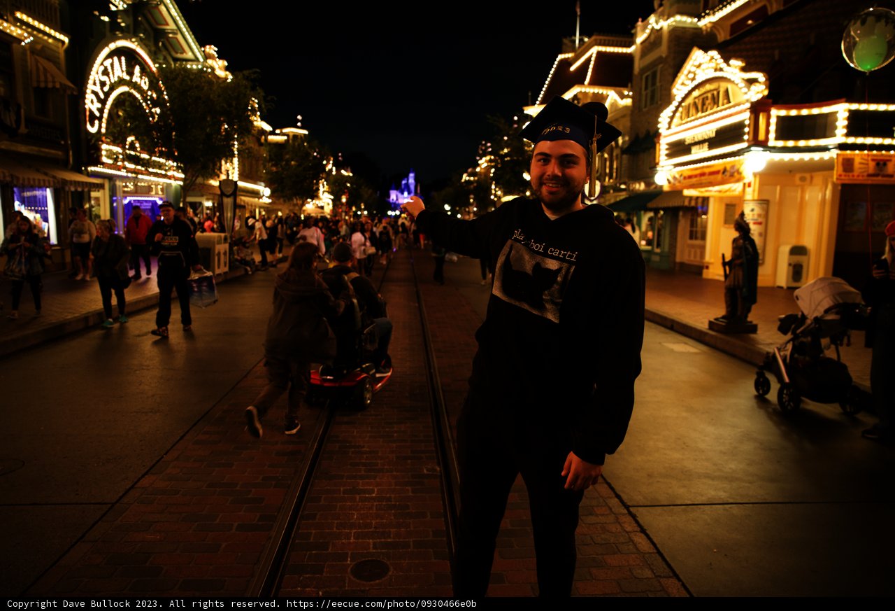 Magical Blue Light at Disneyland