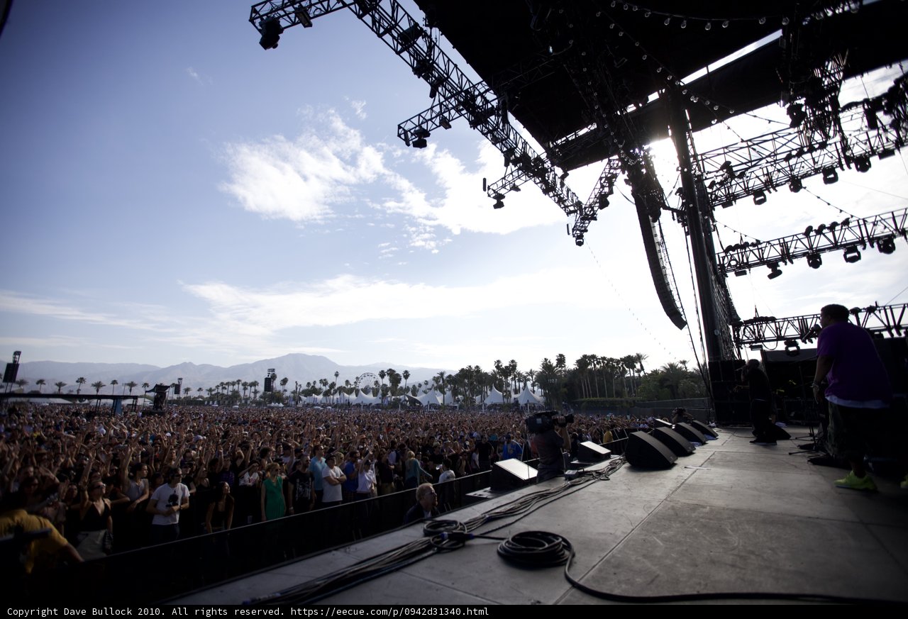 Coachella Crowd Rocking Out Under the Blue Sky