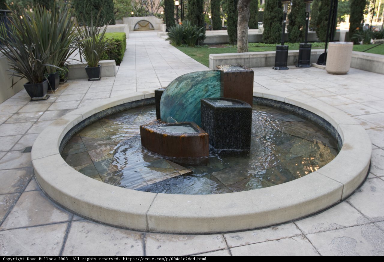 Serene Water Feature at the Heart of the Walkway