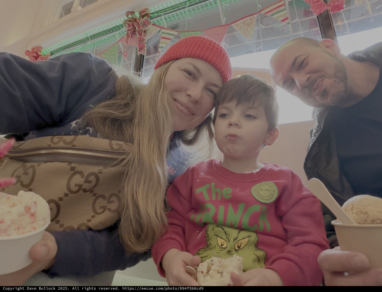 Family Christmas Morning Selfie Together