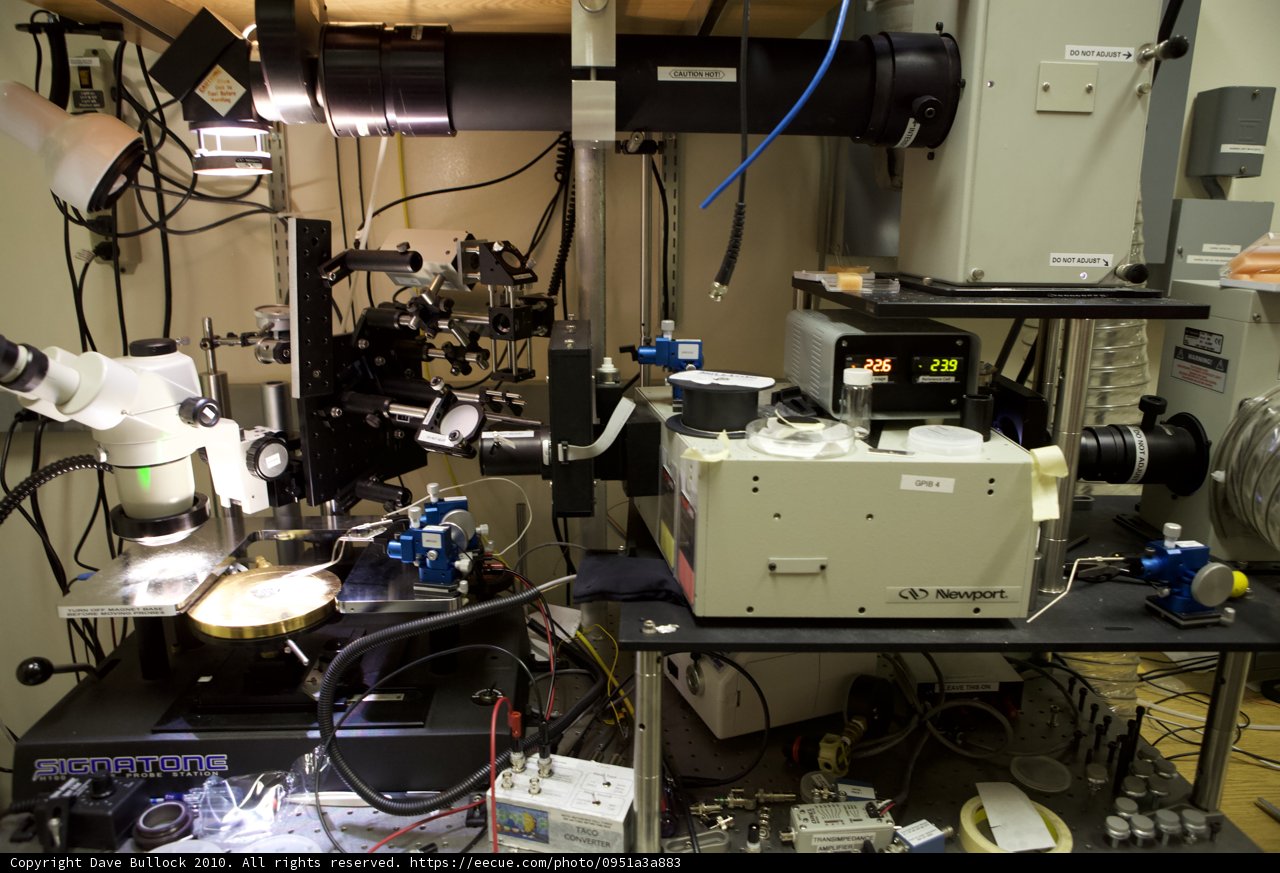 Microscope and Computer Setup in a Hospital Room