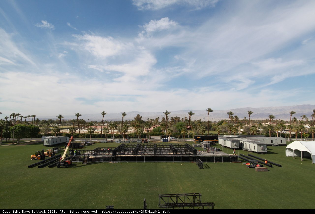 Coachella Music Festival Stage on a Lush Field
