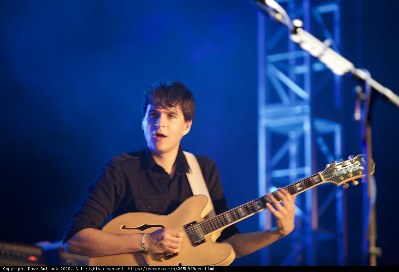 Ezra Koenig Rocking the Guitar at Cochella
