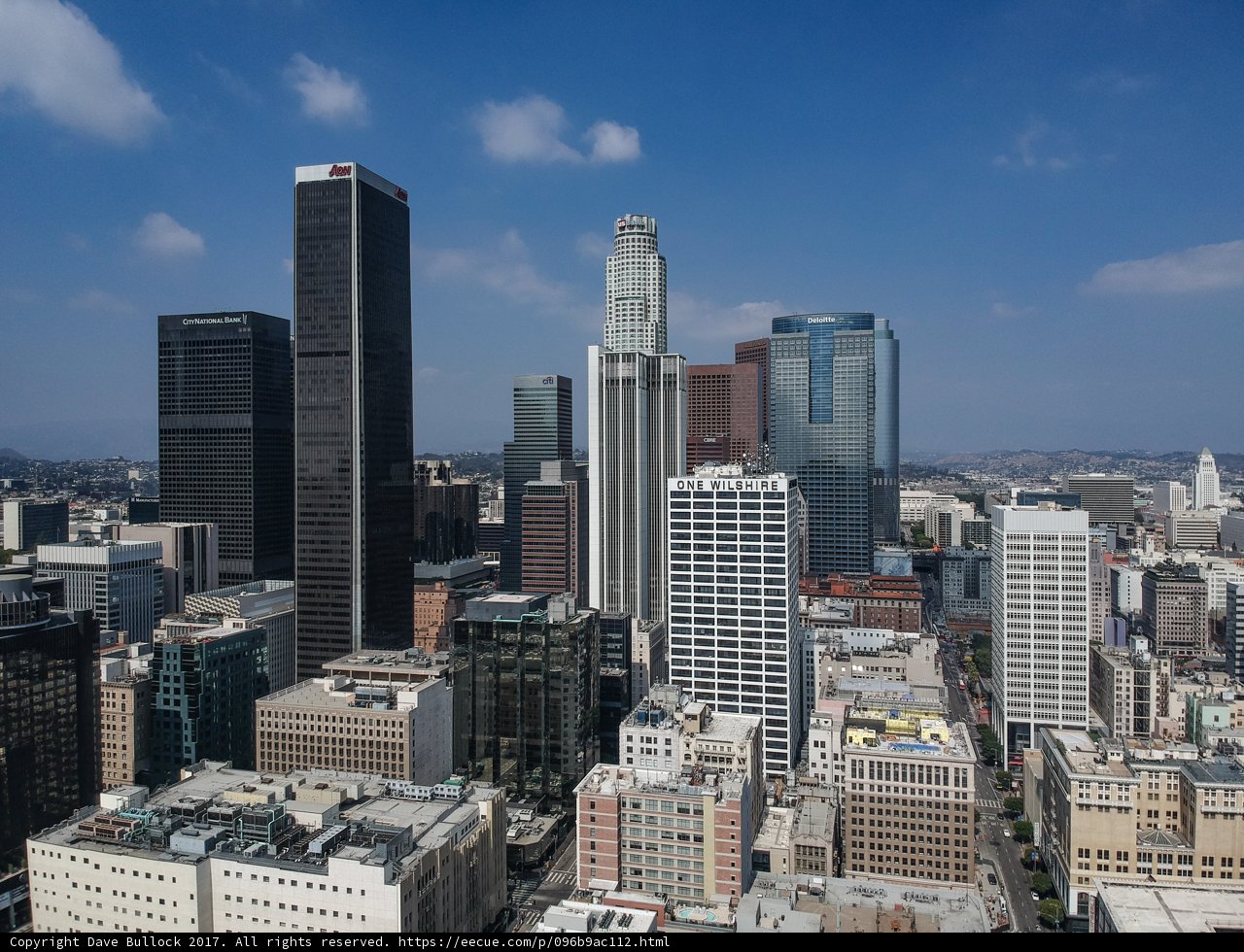 Bird's Eye View of Los Angeles Skyscrapers