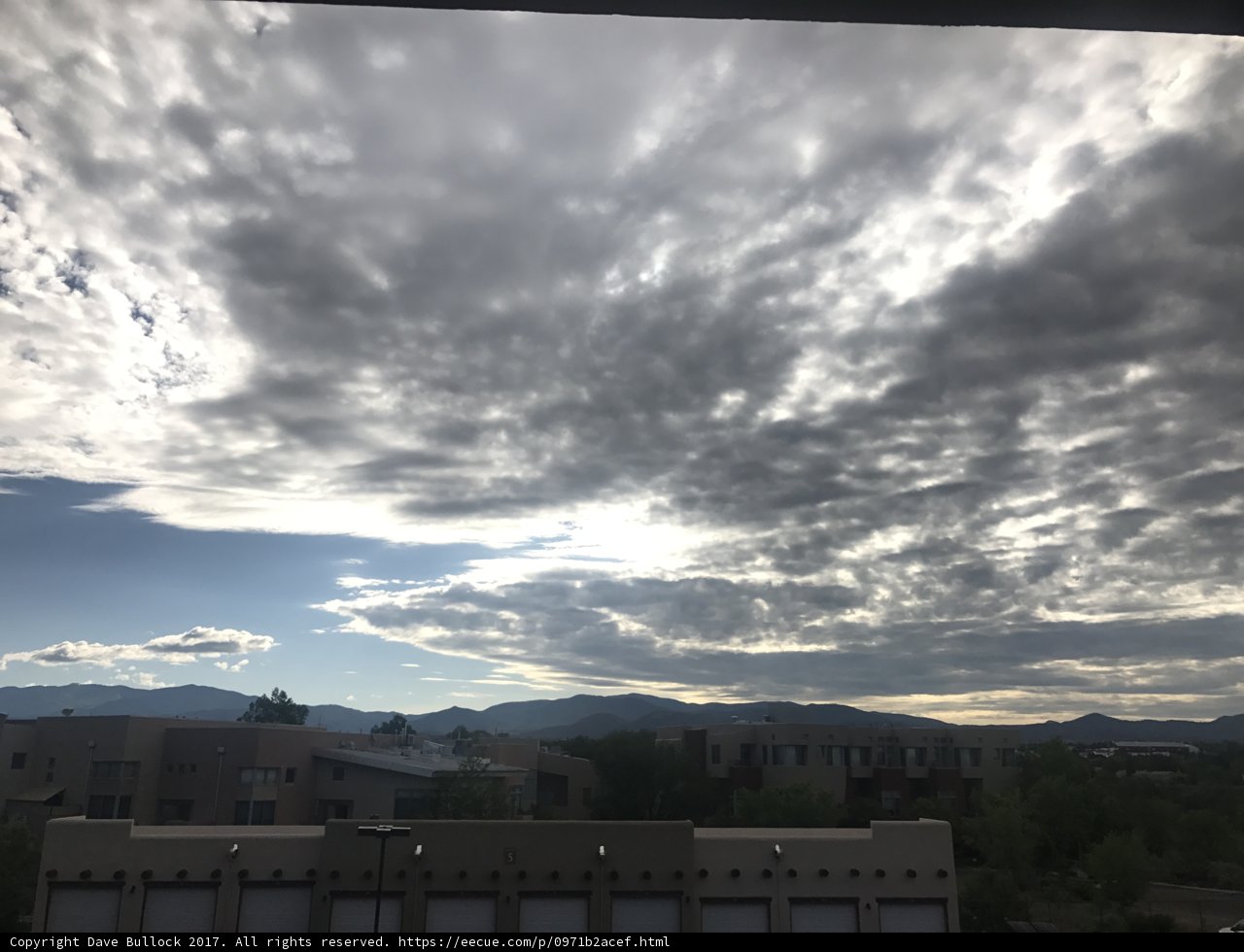 Blue Sky and Clouds Above Santa Fe