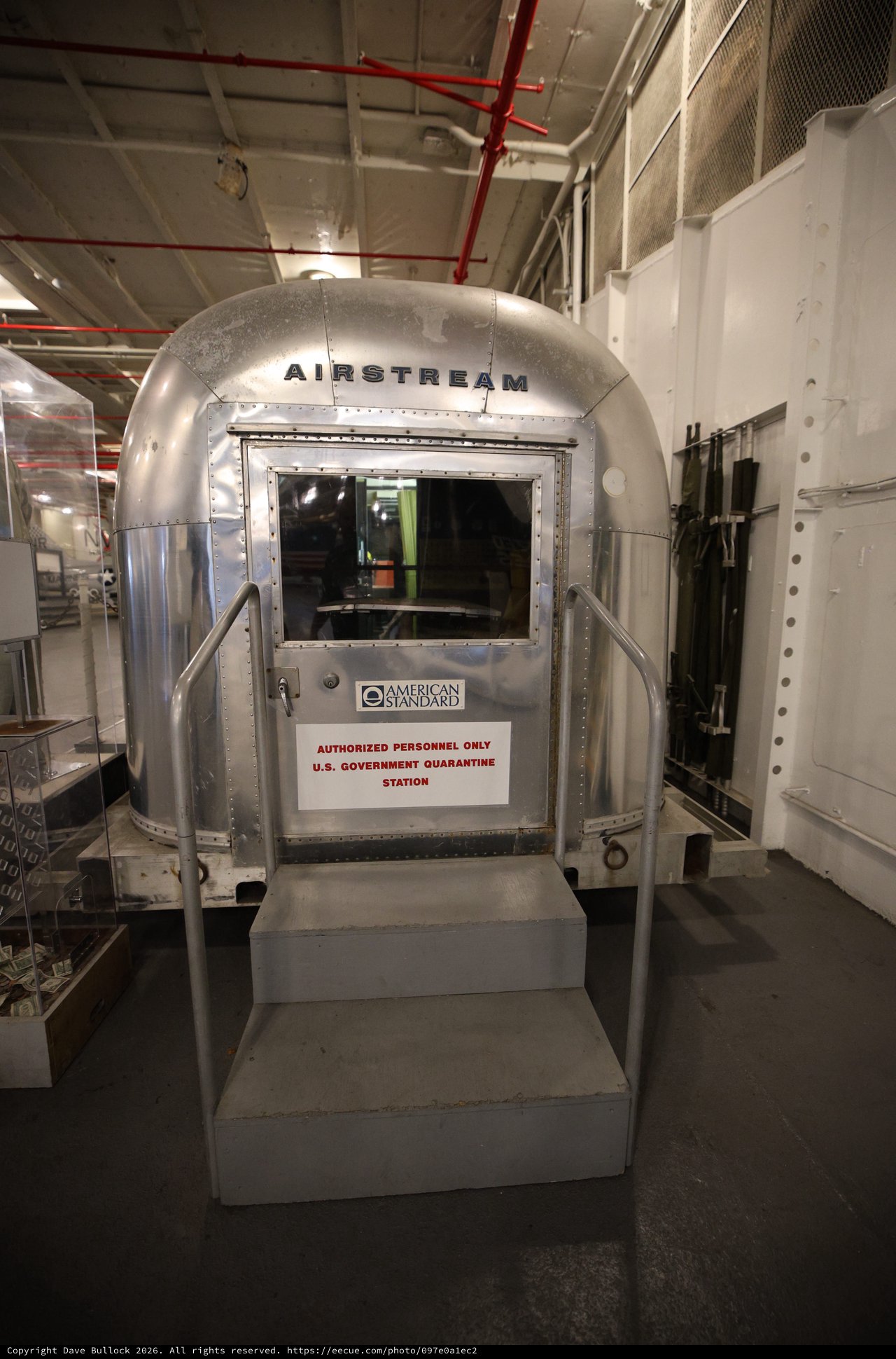 Vintage Airstream Quarantine Station on USS Hornet