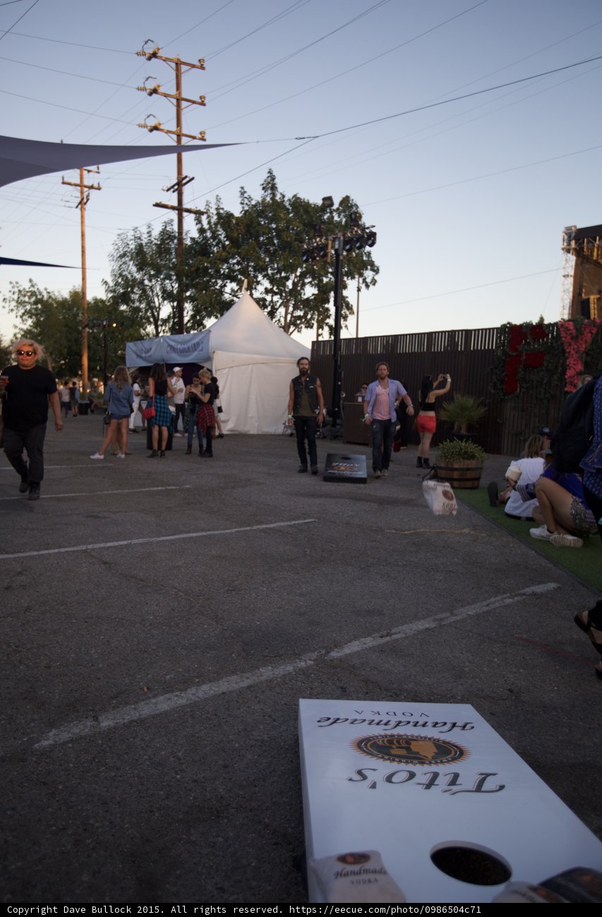 Festival-goer Walking Past Game