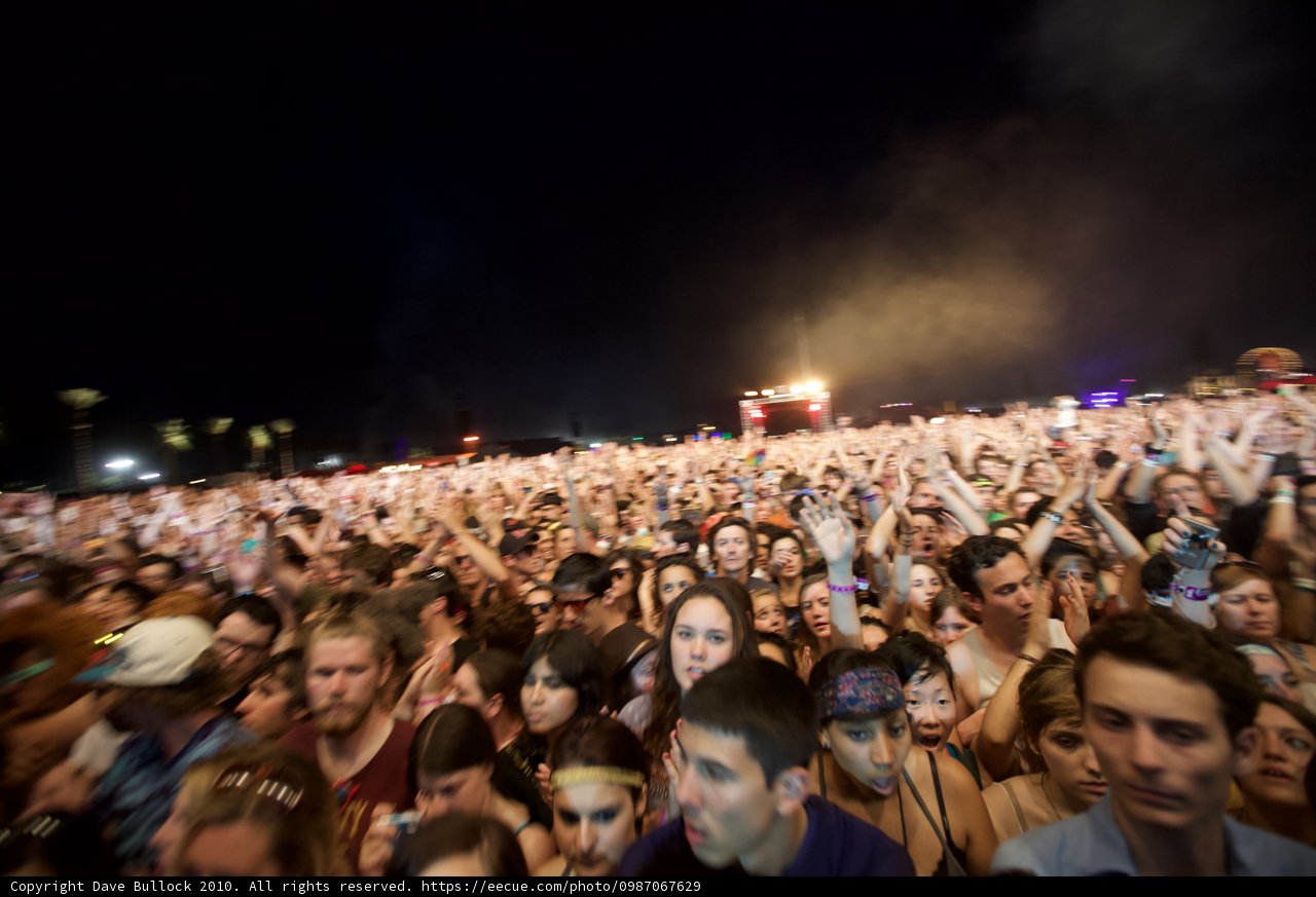 Concertgoers Light Up the Night Sky