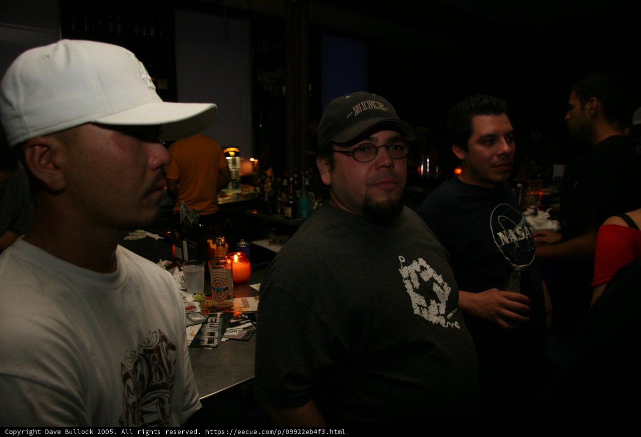White hat at the bar