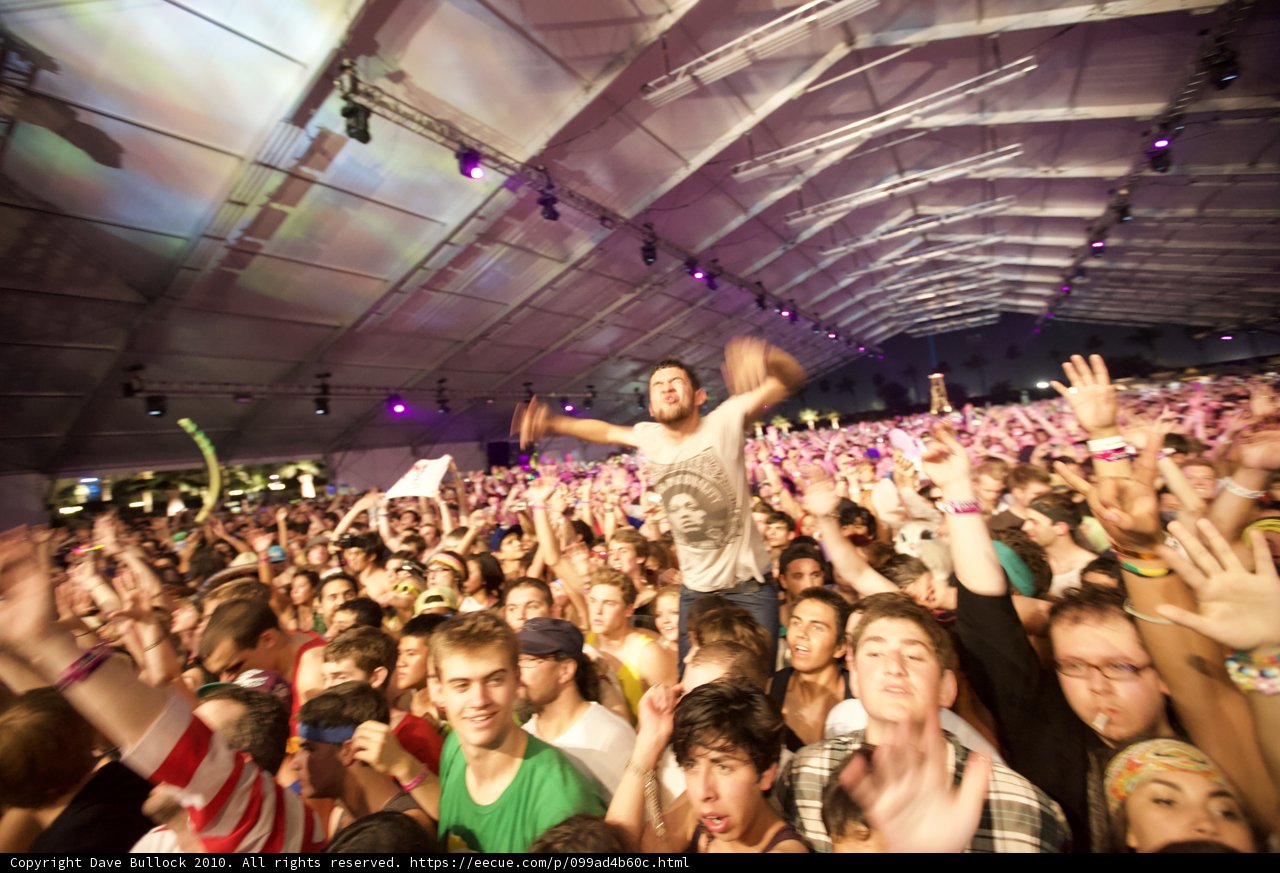 Pumped Up Crowd at Coachella Friday Night