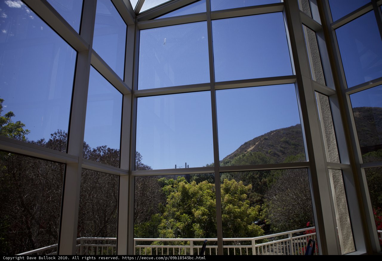 Mountain View Through Window