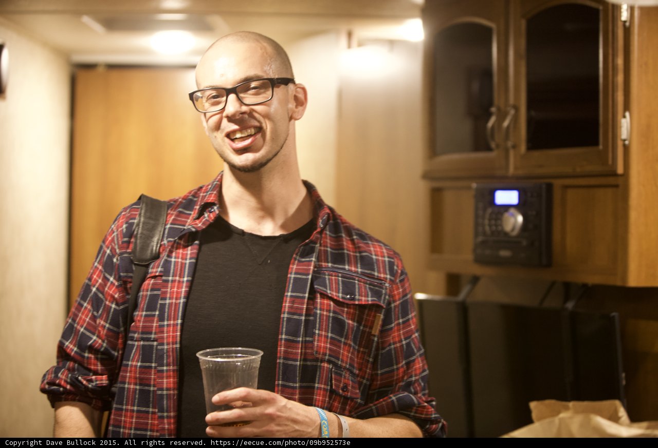 Dave B enjoying a drink
