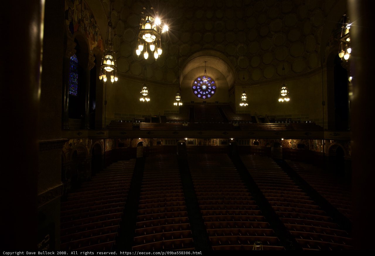 The Glowing Auditorium of the Wilshire Temple
