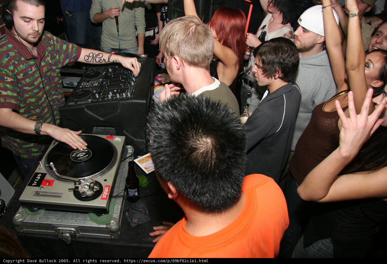 Nightclub Entertainer Spins the Turntable