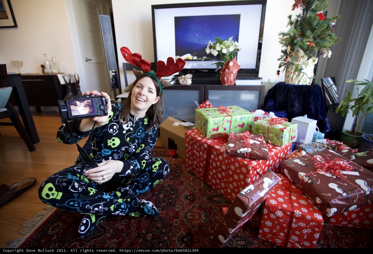 Reindeer Girl Captures Christmas Morning Magic