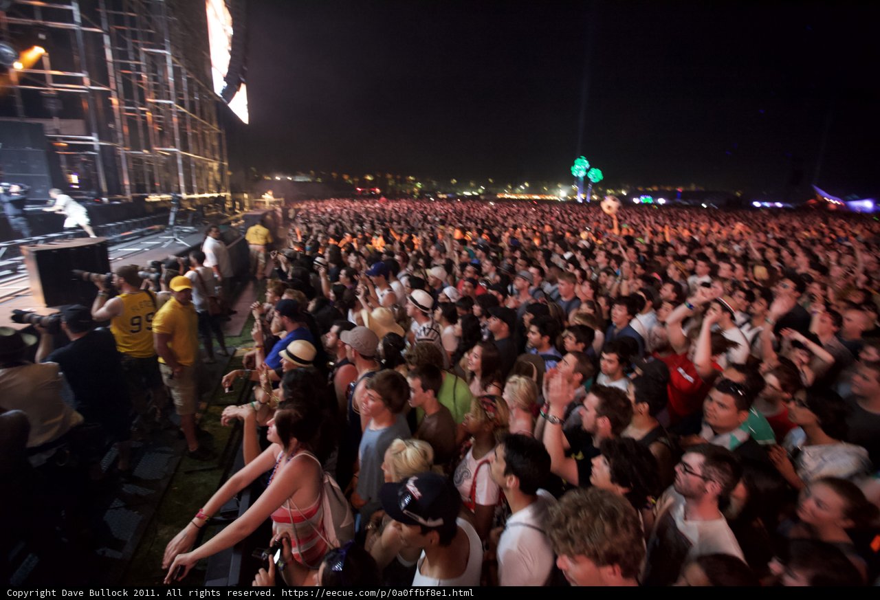Hands Up in the Coachella Night Sky