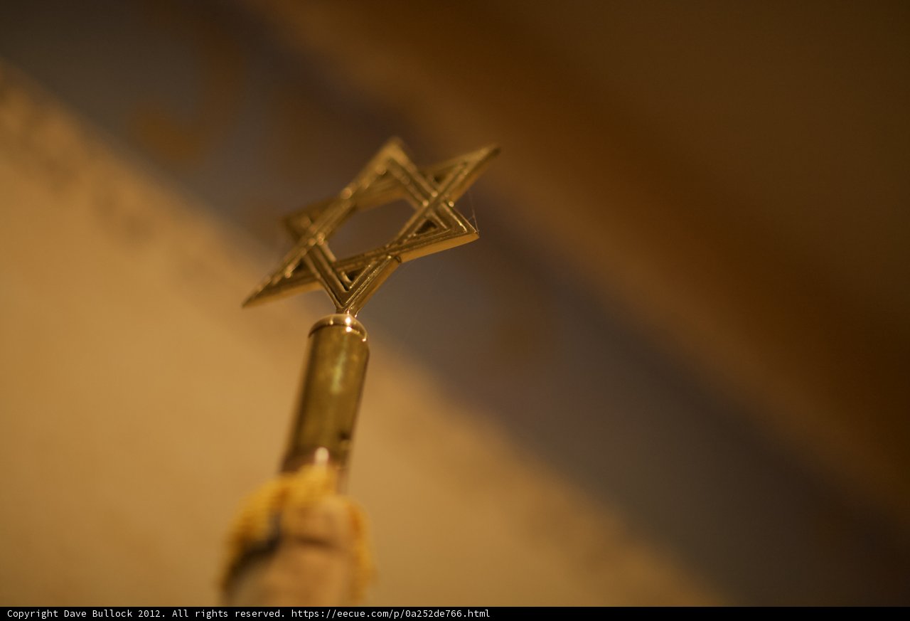 Golden Star of David on a Stick