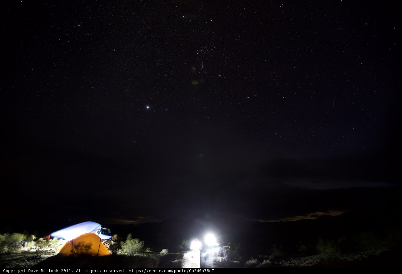 Camping Under the Starry Night Sky