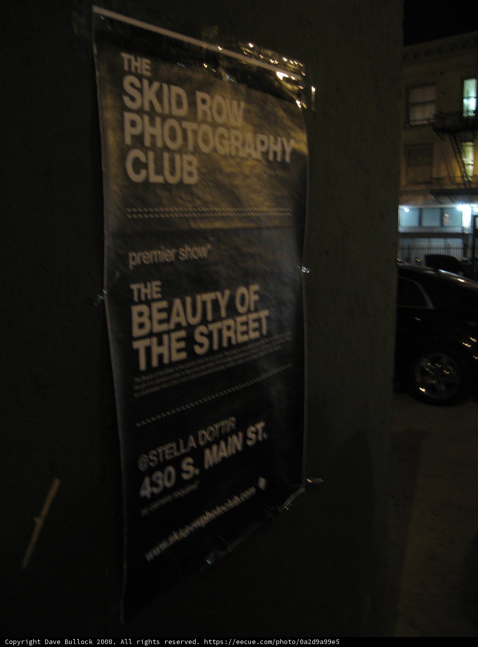 Skid Row Photography Club Poster