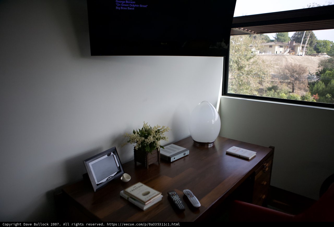 Electronics on a Wooden Desk