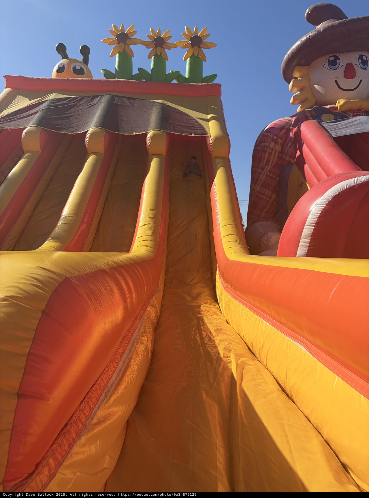 Towering Inflatable Slide at Outdoor Festival
