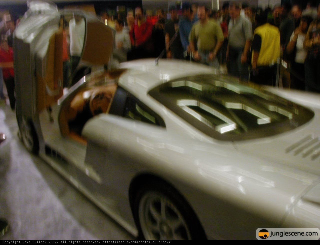 White Sports Car at LA Auto Show 2002