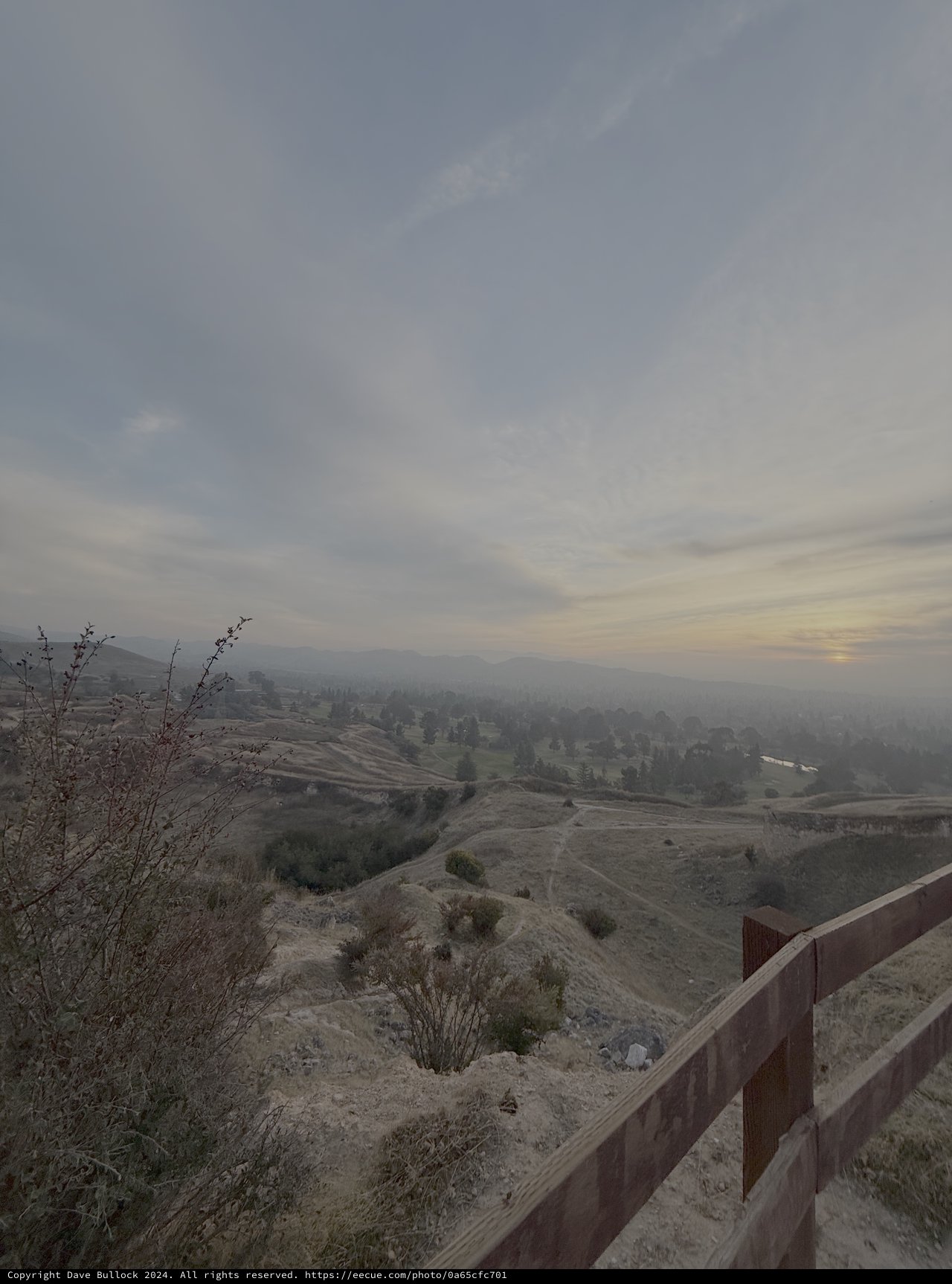 Misty Valley Vista from Wooden Overlook