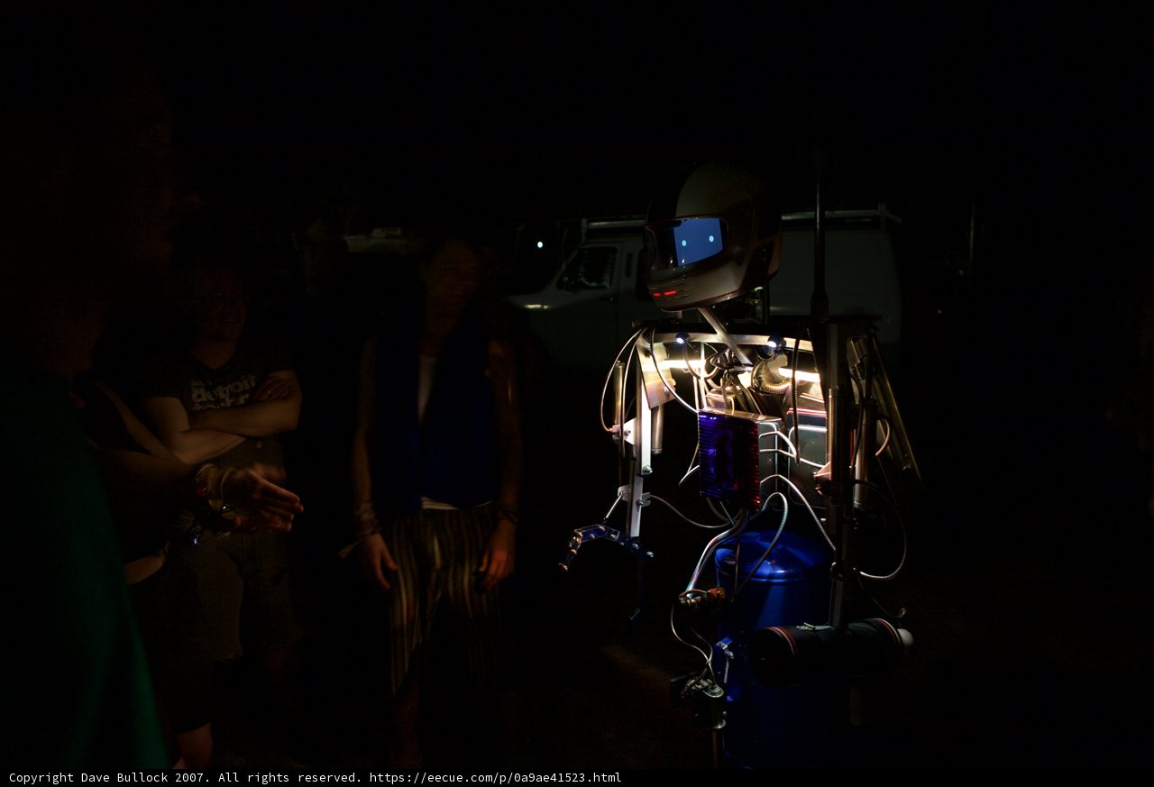 Man and Robot in the Dark