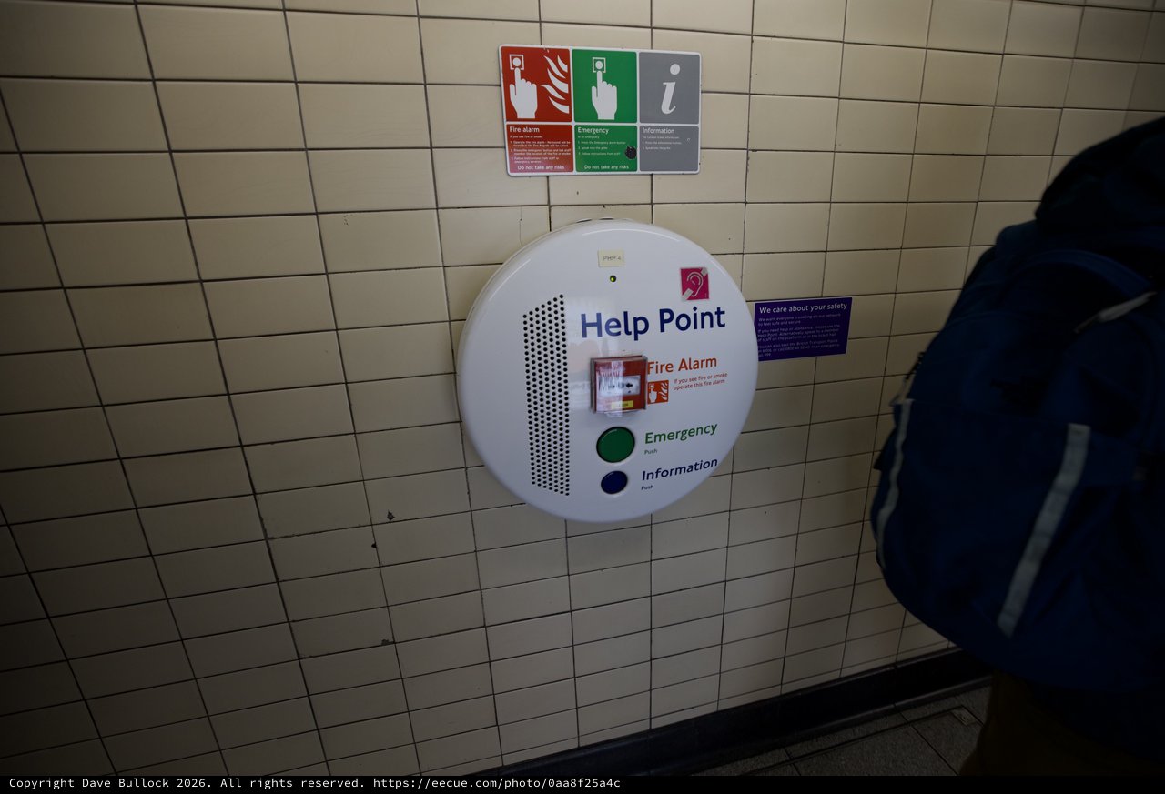 Help Point Emergency Station in London Underground