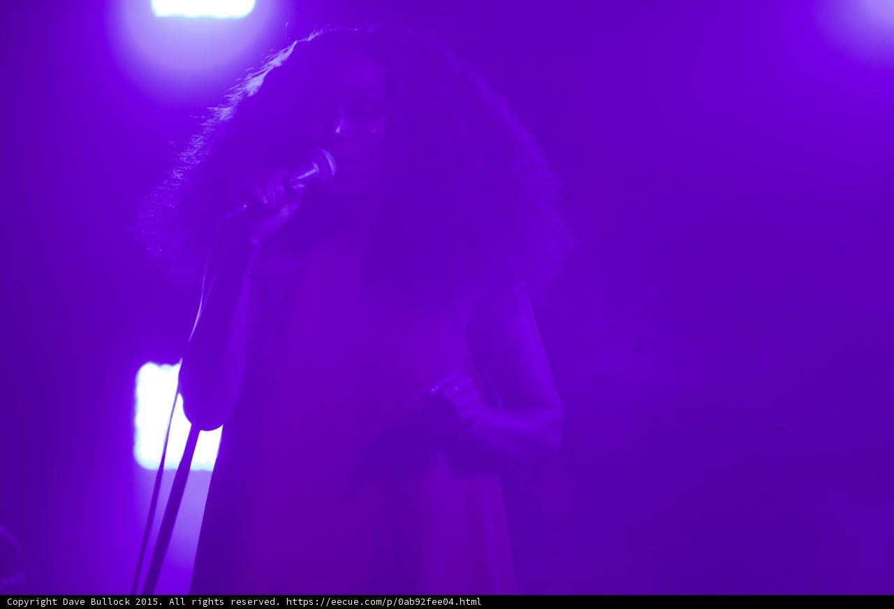 Florence Welch Close Hair Cascading Purple Singing