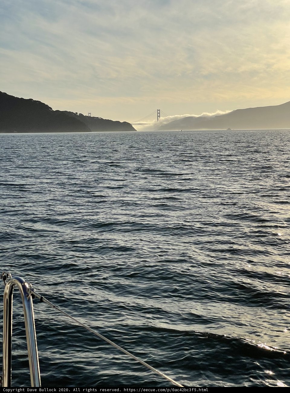 Golden Gate Bridge from the Bow of a Boat