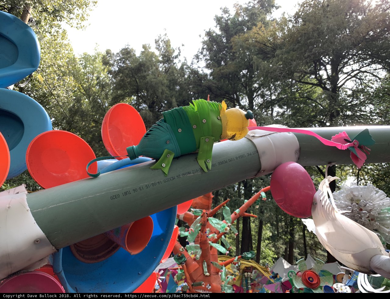 Colorful Lizard Sculpture in Outdoor Play Area
