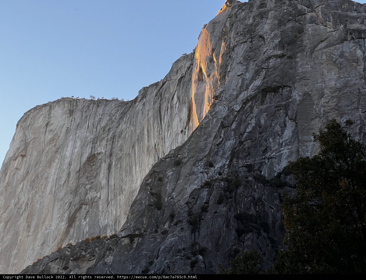 Sun-kissed Cliff in Yosemite
