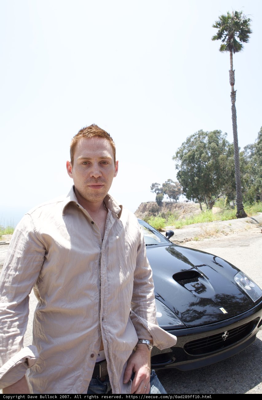 The Man and His Black Sports Car